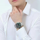 Καταδυτικό Ρολόι The Originals Festina F20669/2 Με Ασημί Μπρασελέ & Πράσινο Καντράν