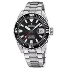 Καταδυτικό Ρολόι The Originals Festina F20669/3 Με Ασημί Μπρασελέ & Μαύρο Καντράν