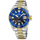 Καταδυτικό Ρολόι The Originals Festina F20706/1 Με Ασημί-Χρυσό Μπρασελέ & Μπλε Καντράν