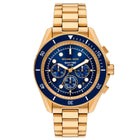 Καταδυτικό Ανδρικό Ρολόι Michael Kors Maritime MK9202 Χρονογράφος με Χρυσό Μπρασελέ & Μπλε Καντράν