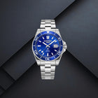 Καταδυτικό Ρολόι Roamer Premier 986983-41-45-21 Με Ασημί Μπρασελέ & Μπλε Καντράν