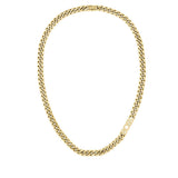 Ανδρικό κολιέ αλυσίδα Boss 1580770 από ανοξείδωτο ατσάλι σε χρυσό χρώμα, με αλυσίδα τύπου curb πάχους 8mm και μήκους 50cm, σε καθαρή λήψη που αναδεικνύει το στιβαρό design και το premium φινίρισμα.