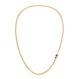 Ανδρικό κολιέ Tommy Hilfiger 2790651 από ανοξείδωτο ατσάλι σε χρυσό χρώμα, με πλεχτή αλυσίδα μήκους 56cm, σε καθαρή λήψη που αναδεικνύει το κομψό φινίρισμα και το minimal design.