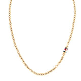 Ανδρικό κολιέ Tommy Hilfiger 2790651 από ανοξείδωτο ατσάλι σε χρυσό χρώμα, με πλεχτή αλυσίδα μήκους 56cm, σε καθαρή λήψη που αναδεικνύει το κομψό φινίρισμα και το minimal design.