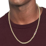 Ανδρικό κολιέ Tommy Hilfiger 2790651 φορεμένο, σε χρυσό ανοξείδωτο ατσάλι, που δείχνει το μήκος 56cm και τον τρόπο που “κάθεται” η πλεχτή αλυσίδα στον λαιμό μαζί με το κυλινδρικό μοτίφ.
