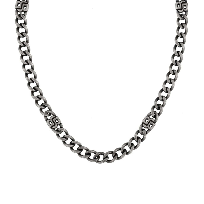 Ανδρικό κολιέ Boss 1580744 αλυσίδα κατασκευασμένο από ανοξείδωτο ατσάλι σε ανθρακί χρώμα.