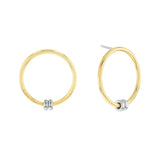 Γυναικεία Σκουλαρίκια Calvin Klein 35000634 Δίχρωμοι Κρίκοι