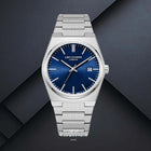 Ρολόι Lee Cooper Gents LC08196.390 με Ασημί Μπρασελέ και Μπλε Καντράν