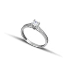 Μονόπετρο Με Διαμάντι 'V' & Πλαϊνές Πέτρες 1.29ct-H-VS2-EX Με Πιστοποίηση IGI
