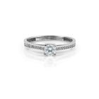 Μονόπετρο Με Διαμάντι 'V' & Πλαϊνές Πέτρες 1.29ct-H-VS2-EX Με Πιστοποίηση IGI