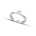 Μονόπετρο Δαχτυλίδι 'V' Με Διαμάντι 1.29ct-H-VS2-EX Με Πιστοποίηση IGI
