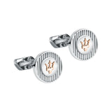 Ανδρικά Μανικετόκουμπα Maserati JM121ATK14 Ιconic Στρογγυλά Ασημί