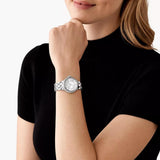 Γυναικείο ρολόι Michael Kors Camille MK4804 με ασημί ατσάλινο μπρασελέ και ασημί καντράν 33mm με ζιργκόν.