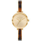 Γυναικείο ρολόι Michael Kors Jaryn MK4341 με λεπτό χρυσό μπρασελέ, στρογγυλό χρυσό καντράν και στεφάνι 36mm.