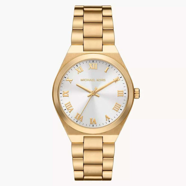 Γυναικείο ρολόι Michael Kors Lennox MK7391 με χρυσό ατσάλινο μπρασελέ και άσπρο καντράν 37mm.