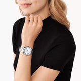 Γυναικείο ρολόι Michael Kors Lennox MK7393 με ασημί ατσάλινο μπρασελέ και ασημί καντράν 37mm.