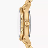 Γυναικείο ρολόι Michael Kors Lexington MK4813 με χρυσό ατσάλινο μπρασελέ και τιρκουάζ καντράν 26mm με ζιργκόν.