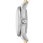 Ρολόι Michael Kors Lexington MK4740 Με Δίχρωμο Μπρασελέ & Άσπρο Καντράν