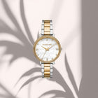 Ρολόι Michael Kors Pyper MK4918 Με Δίχρωμο Μπρασελέ & Λευκό Καντράν