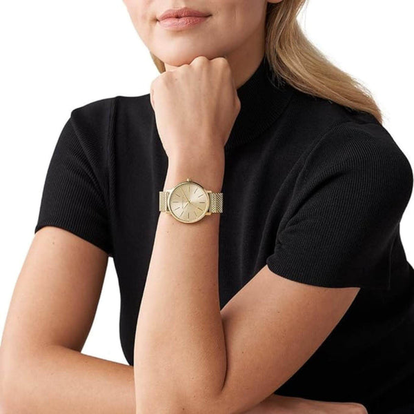 Ρολόι Michael Kors Pyper MK4339 Με Χρυσό Μπρασελέ & Χρυσό Καντράν