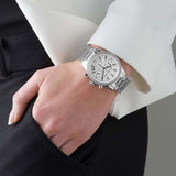 Γυναικείο ρολόι Michael Kors Ritz MK6428 χρονογράφος με ατσάλινο μπρασελέ σε ασημί χρώμα άσπρο καντράν με ημερομηνία και στεφάνι 37mm με ζιργκόν.