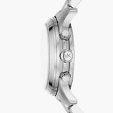 Γυναικείο ρολόι χρονογράφος Michael Kors Runway MK7325 με ασημί ατσάλινο μπρασελέ και ασημί καντράν διαμέτρου 38mm.