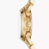 Γυναικείο ρολόι χρονογράφος Michael Kors Runway MK7323 με χρυσό ατσάλινο μπρασελέ και χρυσό καντράν διαμέτρου 38mm.