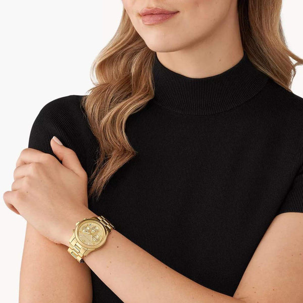 Ρολόι Χρονογράφος Michael Kors Runway MK7323 Με Χρυσό Μπρασελέ
