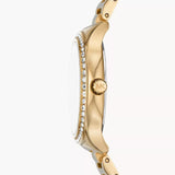 Γυναικείο ρολόι Michael Kors Sage MK4805 με χρυσό ατσάλινο μπρασελέ και άσπρο φίλντισι καντράν 38mm με ζιργκόν.