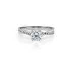 Μονόπετρο Φλόγα Με Διαμάντι & Πλαϊνές Πέτρες 1.29ct-H-VS2-EX Με Πιστοποίηση IGI