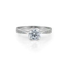 Μονόπετρο 'V' Με Διαμάντι & Πλαϊνές Πέτρες 1.29ct-H-VS2-EX Με Πιστοποίηση IGI