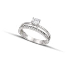 Μονόπετρο Δαχτυλίδι Με Διαμάντι & Σειρέ 1.29ct-H-VS2-EX Με Πιστοποίηση IGI