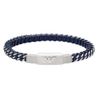 Ανδρικό Βραχιόλι Emporio Armani EGS3319040 Δερμάτινο Μπλε