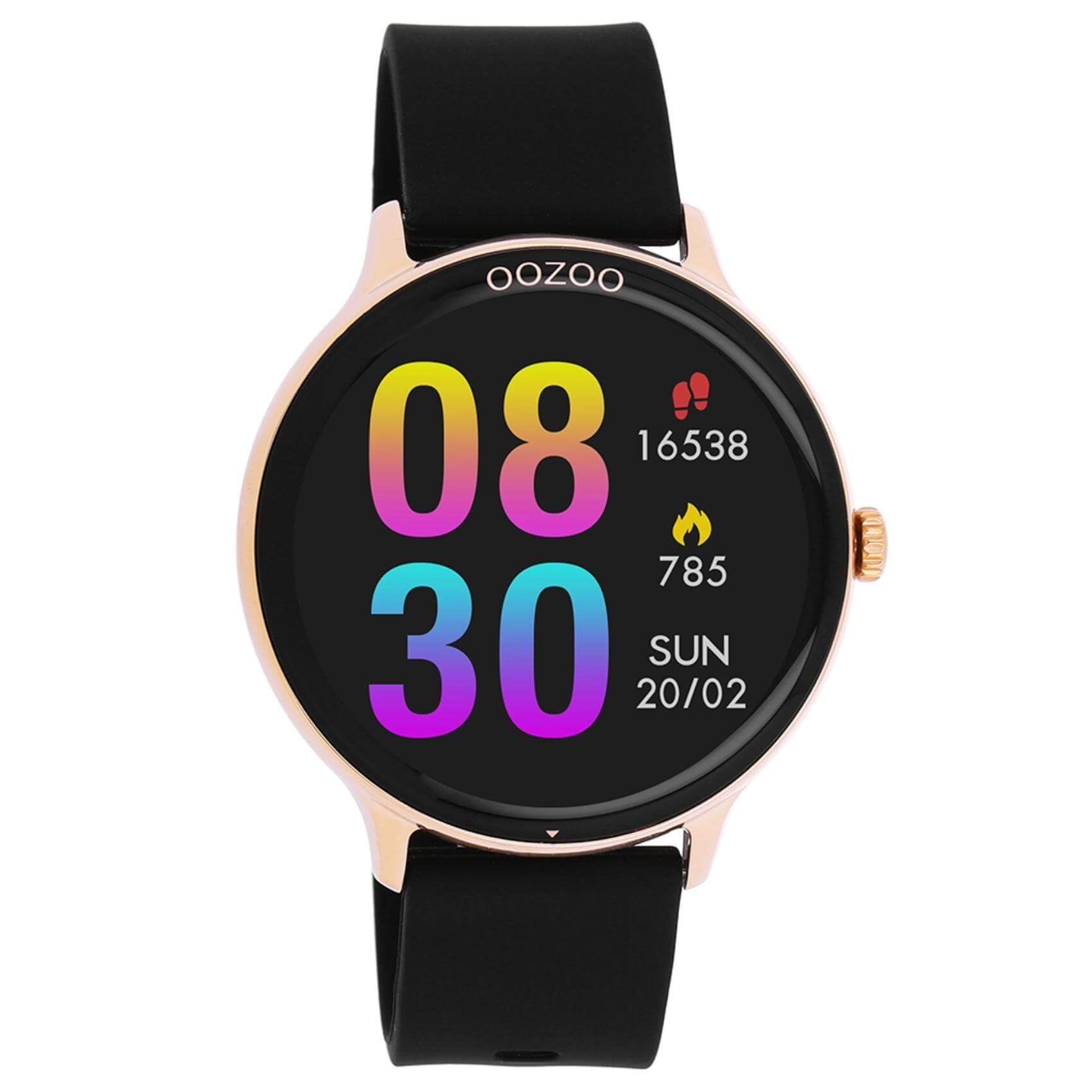 Ρολόι Smartwatch Oozoo Q00133 Με Μαύρο Λουράκι Καουτσούκ