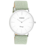 Ρολόι Oozoo Vintage C20146 Με Πράσινο Δερμάτινο Λουράκι