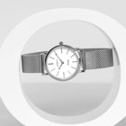 Ρολόι Oozoo Vintage C20230 Με Άσημί Μπρασελέ & Άσπρο Καντράν 28mm