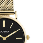 Ρολόι Oozoo Vintage C20232 Με Χρυσό Μπρασελέ & Μαύρο Καντράν 28mm