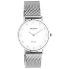Ρολόι Oozoo Vintage C20240 Με Άσημί Μπρασελέ & Ζιργκόν 32mm