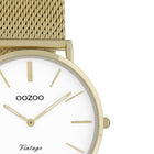 Ρολόι Oozoo Vintage C9911 Με Χρυσό Μπρασελέ & Άσπρο Καντράν