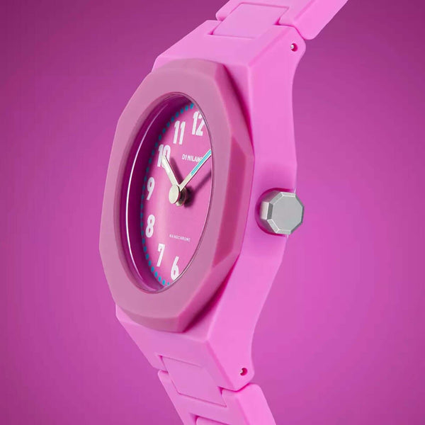 Παιδικό Ρολόι D1 Milano Flamingo D1-NCBJ03 Με Ροζ Polycarbonate Μπρασελέ