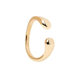 Γυναικείο δαχτυλίδι PDPAOLA AN01-903 Crush Ring κατασκευασμένο από ασήμι 925 επιχρυσωμένο με επίστρωση κίτρινου χρυσού 18 καρατίων και πλάτος κατασκευής 4mm με ανοιχτό τελείωμα.