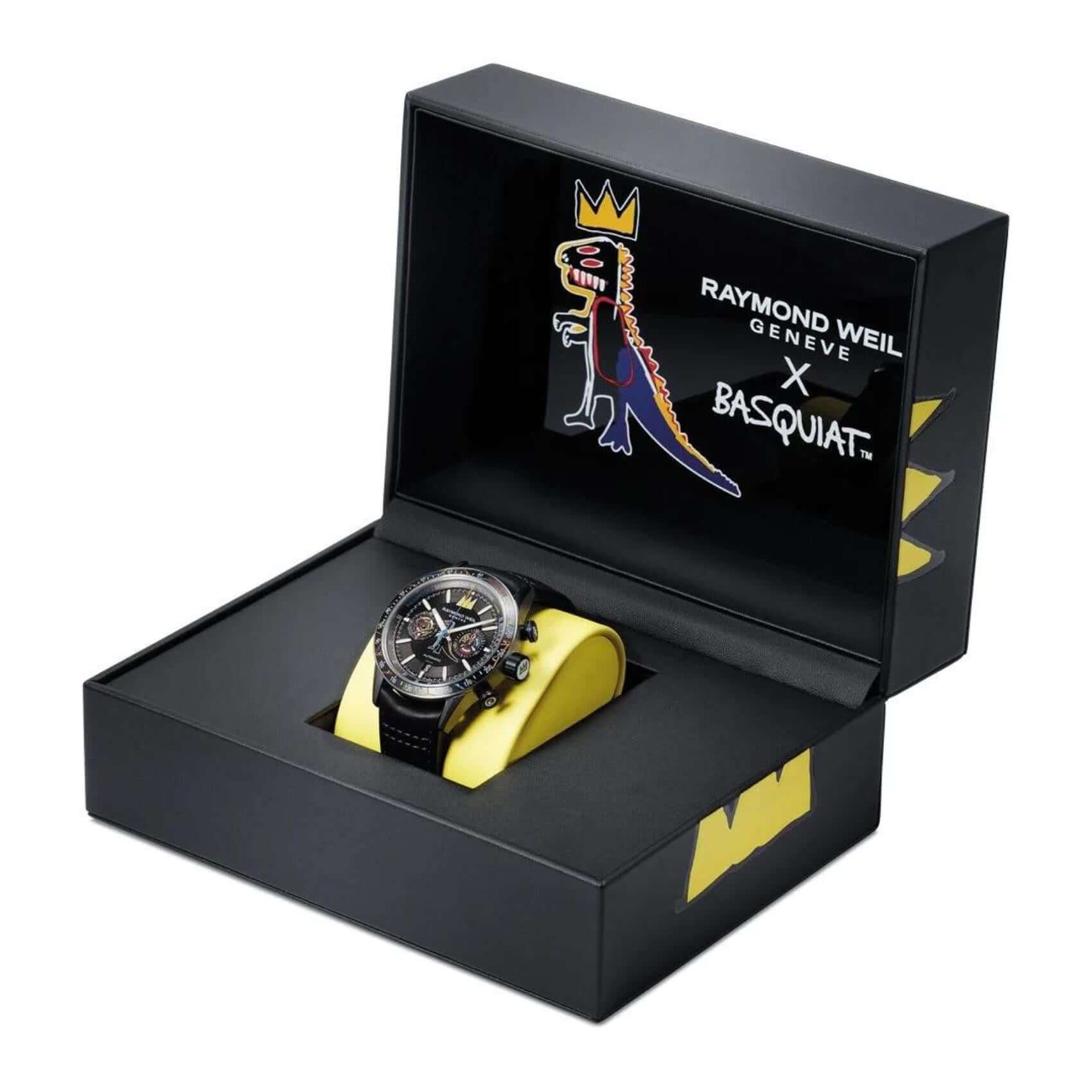 Συσκευασία ρολογιού Raymond Weil με εγγύηση.