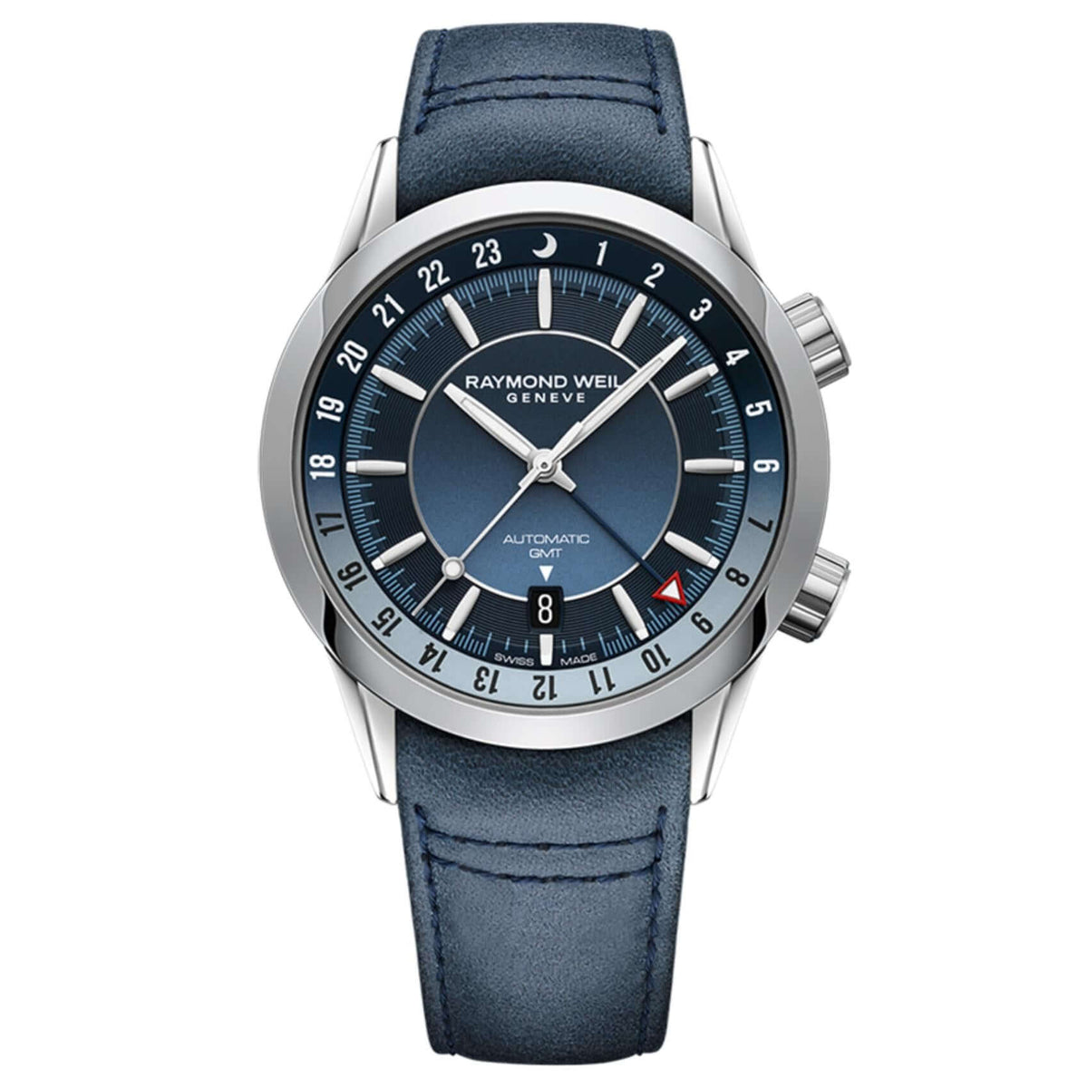 Raymond Weil Freelancer GMT 2761-STC-50001 Με Μπλε Δερμάτινο Λουράκι