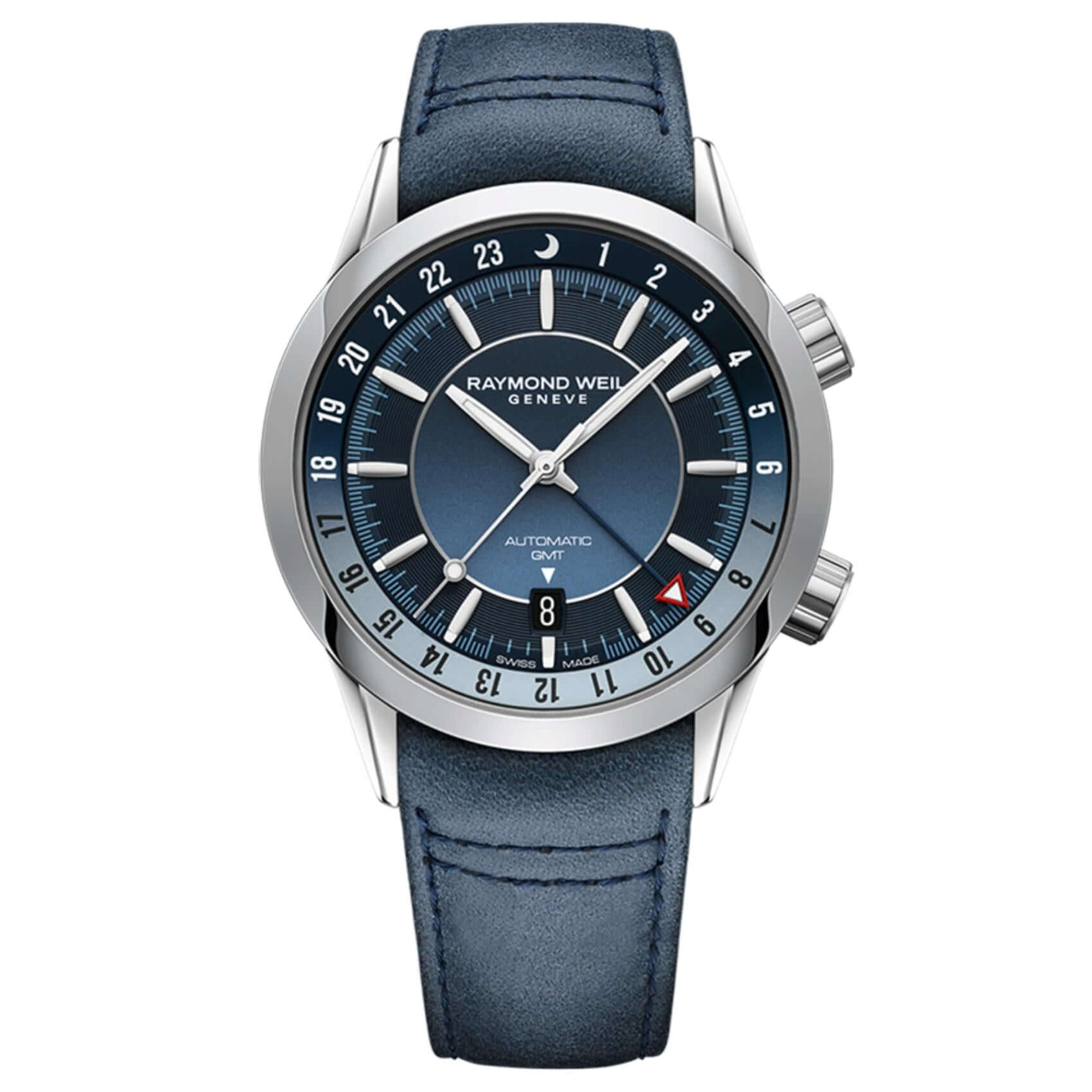 Raymond Weil Freelancer GMT 2761-STC-50001 Με Μπλε Δερμάτινο Λουράκι