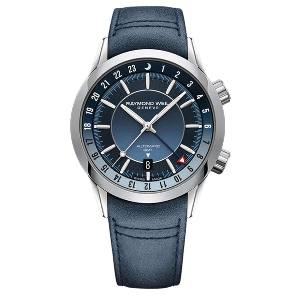 Raymond Weil Freelancer GMT 2761-STC-50001 Με Μπλε Δερμάτινο Λουράκι