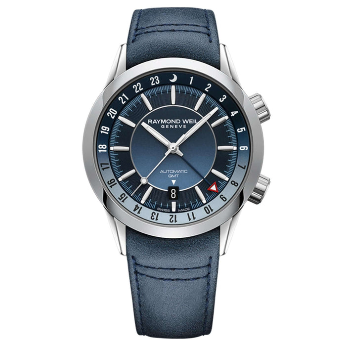 Raymond Weil Freelancer GMT 2761-STC-50001 Με Μπλε Δερμάτινο Λουράκι
