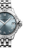 Ρολόι Raymond Weil Tango Classic Ladies 5960-ST-00500 με ασημί ατσάλινο μπρασελέ και γαλάζιο καντράν διαμέτρου 30mm.