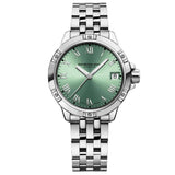 Ρολόι Raymond Weil Tango Classic Ladies 5960-ST-00520 με ασημί ατσάλινο μπρασελέ και πράσινο καντράν διαμέτρου 30mm.