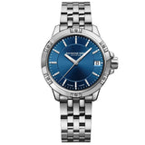 Ρολόι Raymond Weil Tango Classic Ladies 5960-ST-50011 με ασημί ατσάλινο μπρασελέ και μπλε καντράν διαμέτρου 30mm.