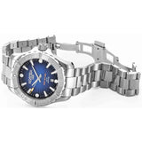 Καταδυτικό ρολόι Roamer Deep Sea 200 860833-41-45-70, με μπρασελέ σε ασημί χρώμα από ανοξείδωτο ατσάλι και μπλε καντράν με ένδειξη ημερομηνίας.